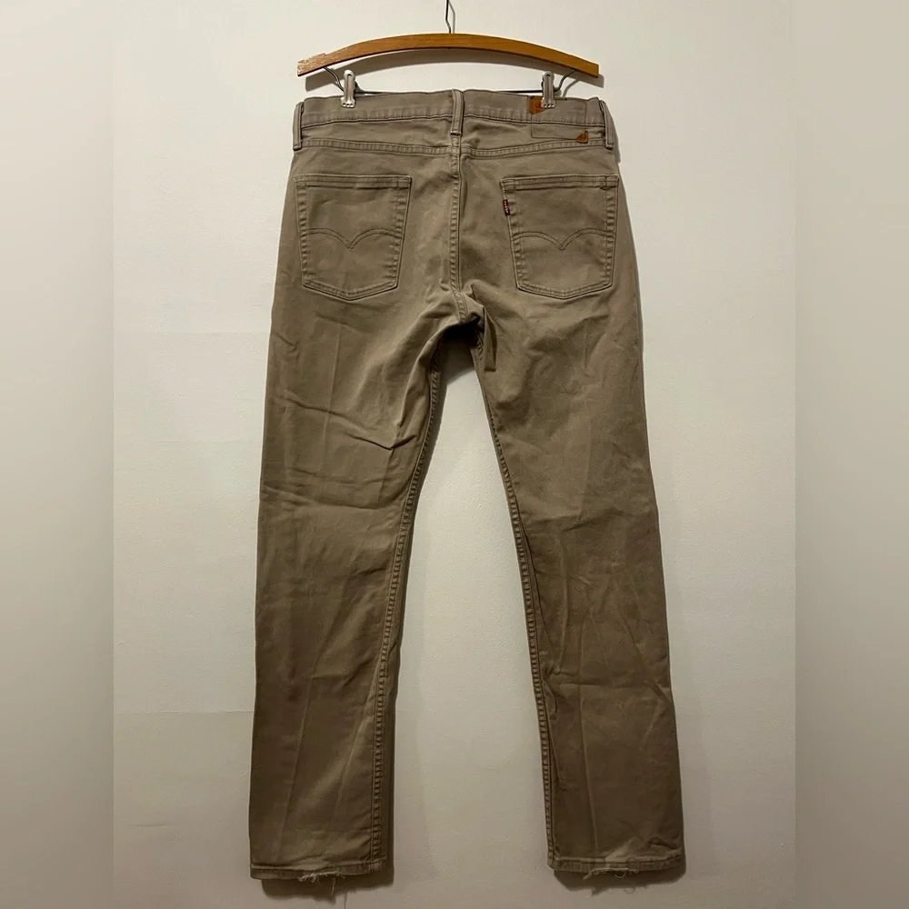 LEVI’S 501 Original Fit Twill Mens Jeans 34x32 Straight Leg Tan - Picture 6 of 12